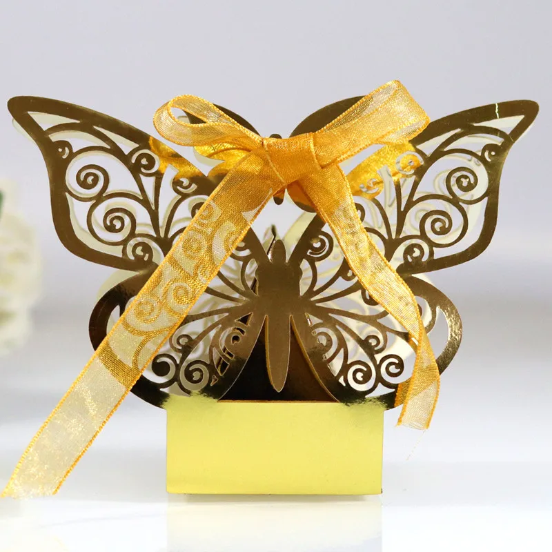 Butterfly Candy Gift Box Chocolate Paper Box Wedding Candy Box with Butterfly