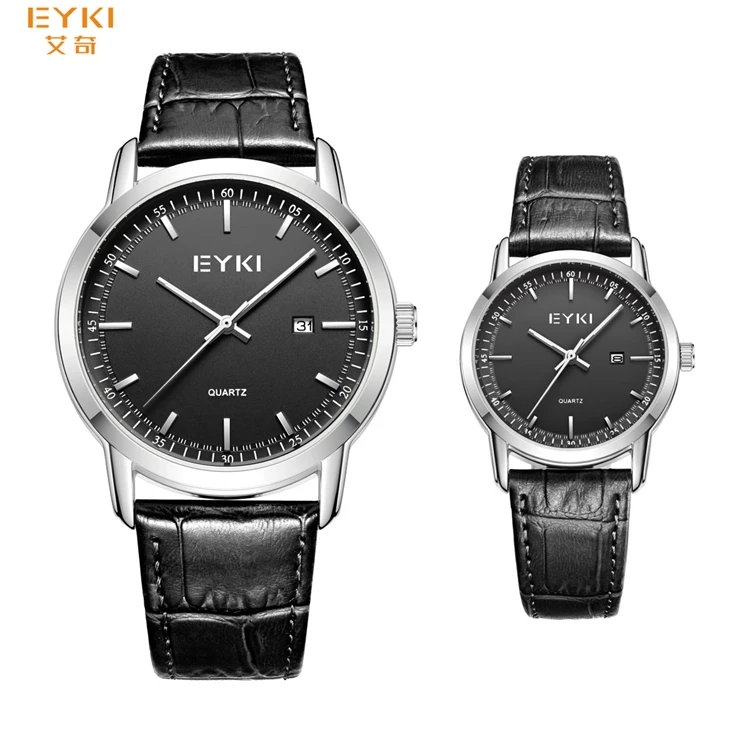 EYKI E1151 Leather Strap Latest Couple Excel Watches Japan Quartz Atm Unisex Watch