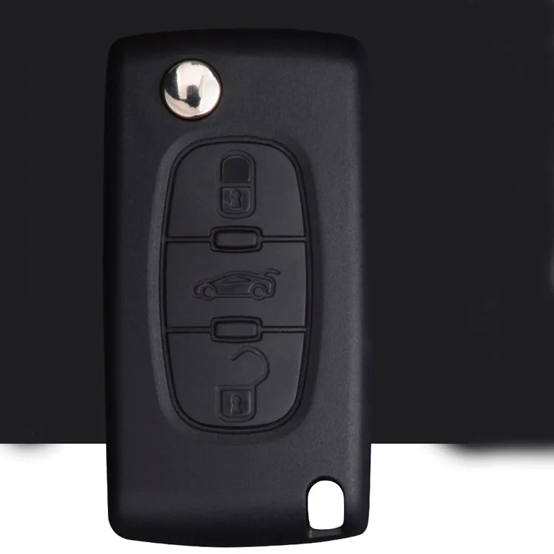 Auto Car Key Care Equipments Key Cover Replacement Folding flip Key Shell Case For Peugeot 106 107 206 207 307 406