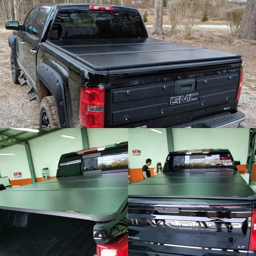 
KSCPRO Hard Tri Fold Truck Tonneau Covers Pickup Bed Covers For Toyota Tundra 5.5FT Bed 14-19 