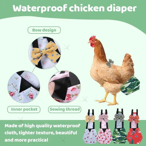 Adjustable Washable chicken diapers Anti Shit Clothes pet chicken diaper for duck