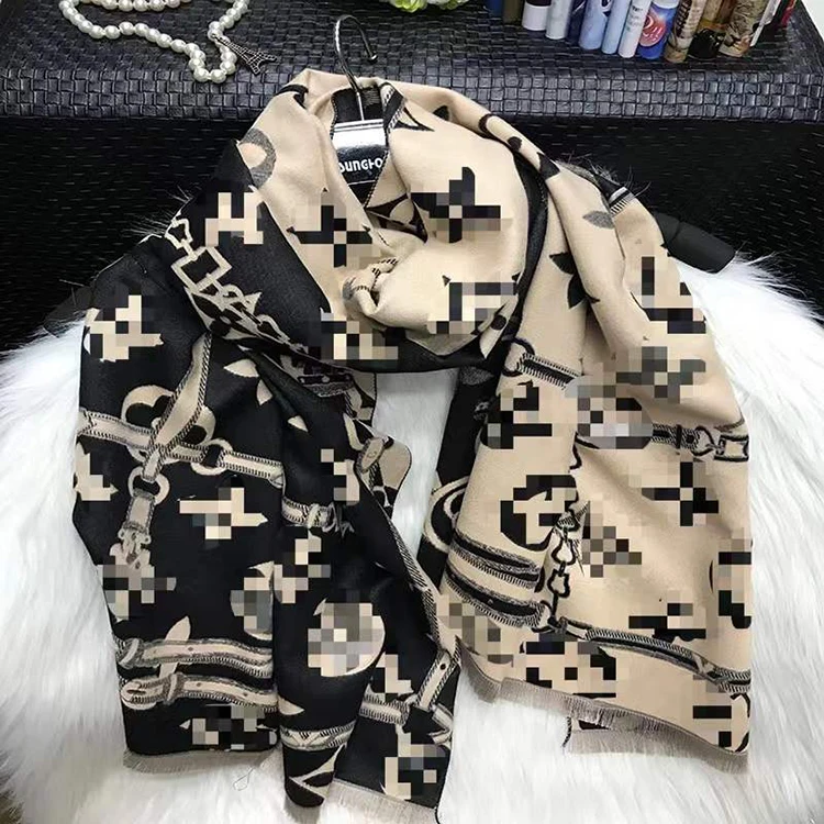 Custom colorful wrap reversible wool cashmere scarf shawl plain women luxury winter 100% scarf cashmere pashmina shawl