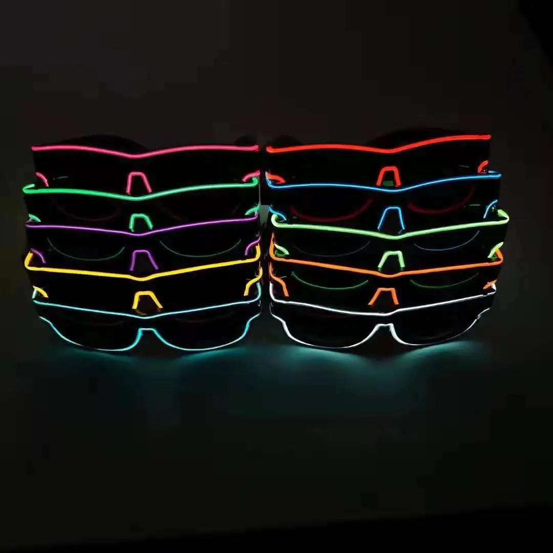 Flashing EL Glasses EL Wire USB LED Glasses Glow Party Supplies Lighting Gift Bright Light Festival Party Gift Glow led glasses
