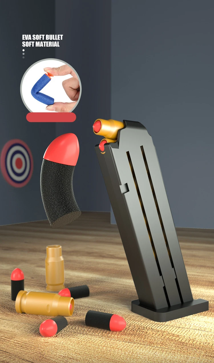 hot adults continuous soft bullet gun toy shell ejection toy gun automatic cheap realistic 3d printed fidget toy guns for boys