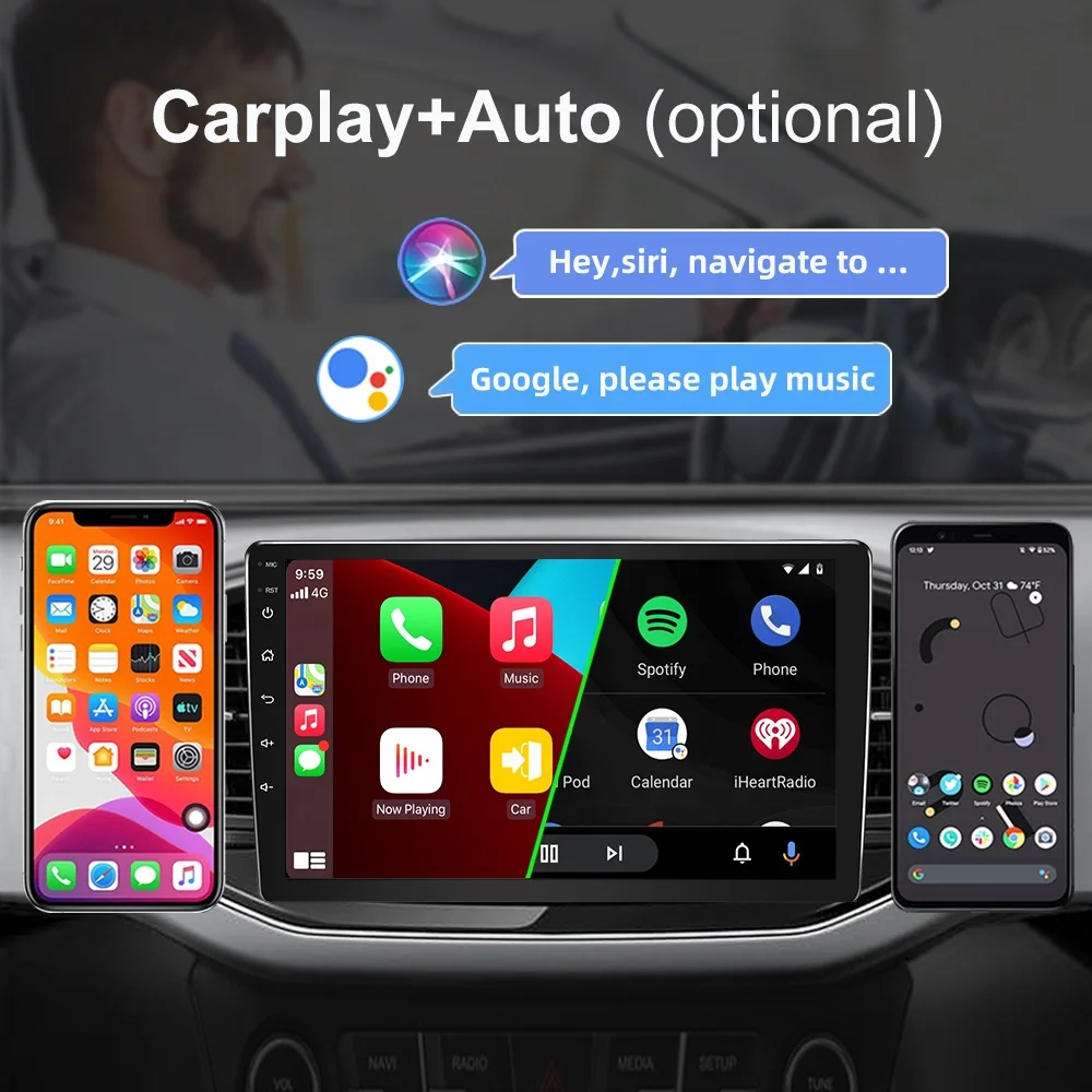 Universal DSP 10.1 inch 1 Din Android player Car stereor radio GPS Navigation car Video Carplay