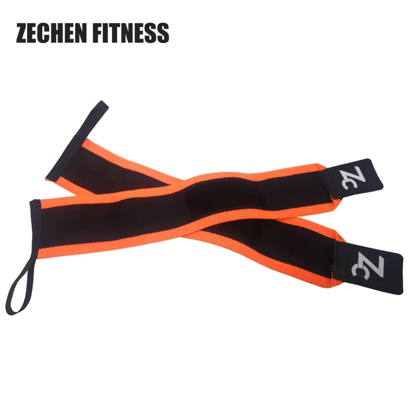 Fitness cotton elastic padded weight lifting pull up gym wrist support straps bodybuilding pull up assist straps