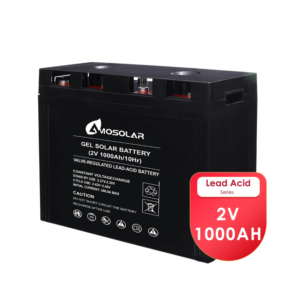 Amosolar 12V 100Ah 200Ah 250Ah 500Ah 1000Ah Solar Storage Power Gel Battery for Solar Energy System