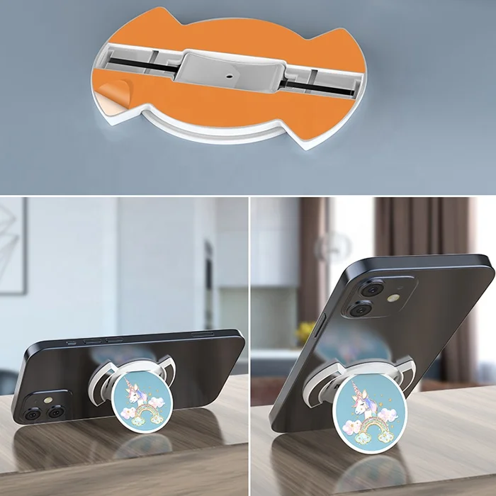 Qidian Smartphone Gadgets Plastic Clip Wireless Charging Friendly Phone Grip Kickstand Finger Ring Holder For Magsafe Grip