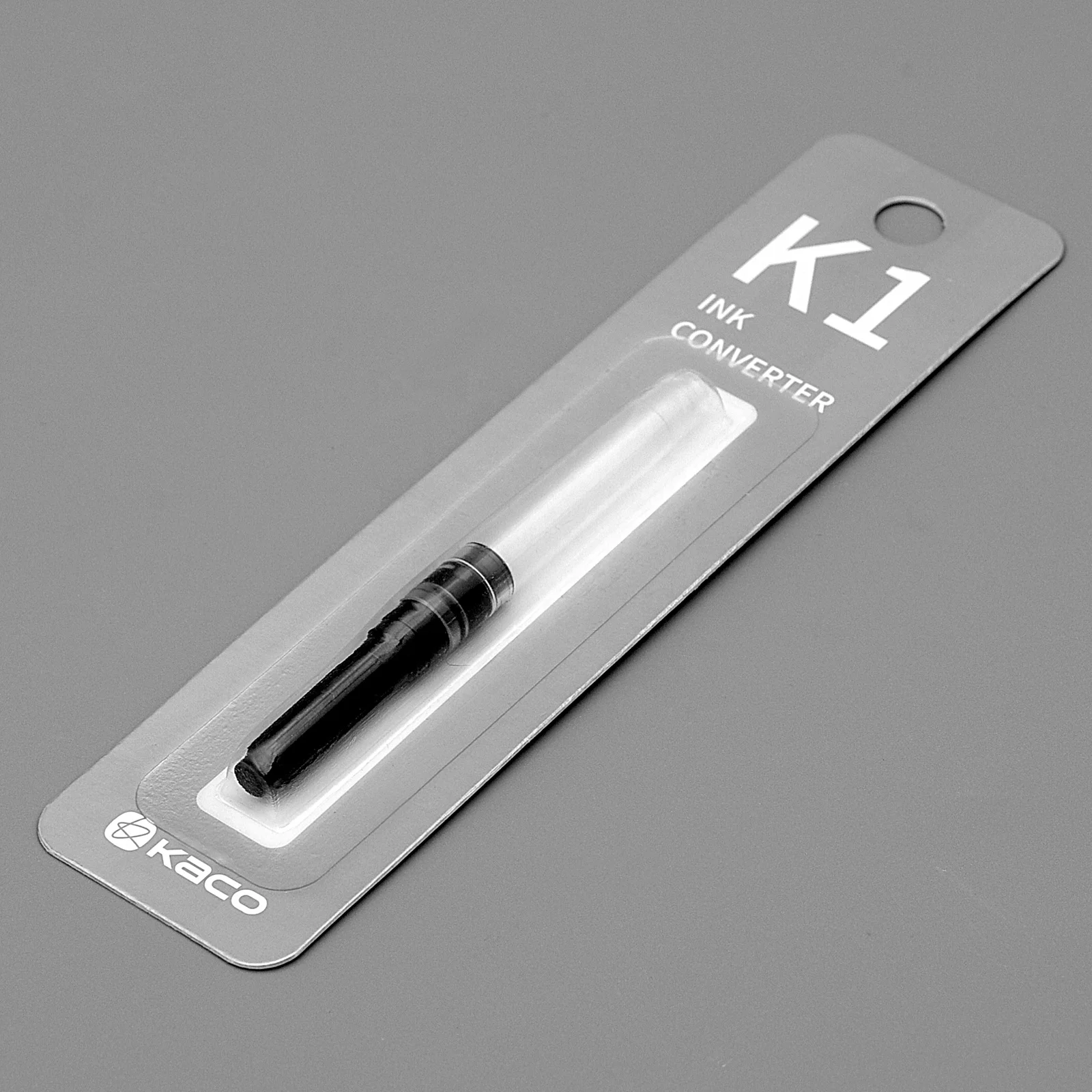 KACO EDGE Fountain Pen, Fine Nib with 2 Large Capacity Black Ink Cartridges in Gift Box with Converter Set Black Barrel