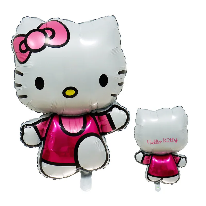SHANGHAI PARTY 18 Inch Round Cute Cat Globos Aluminum Foil Cartoon Balloon Kids Inflatable Toys Shower Balls