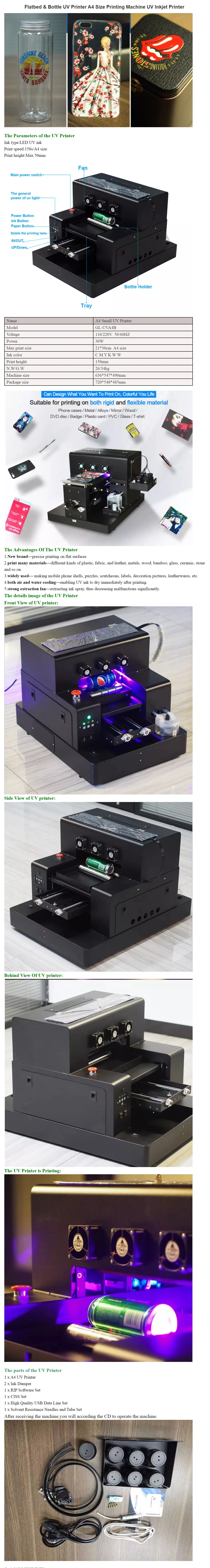 A3-L805 flatbed automatic printer uv printing machine uv printer a3