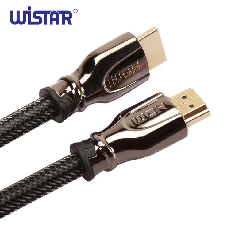 WISTAR HDMI Cable 4K Nylon Braided High Speed Gold HDMI Cord 18Gbps 4K 60HZ Ethernet Support Compatible for UHD TV Monitor
