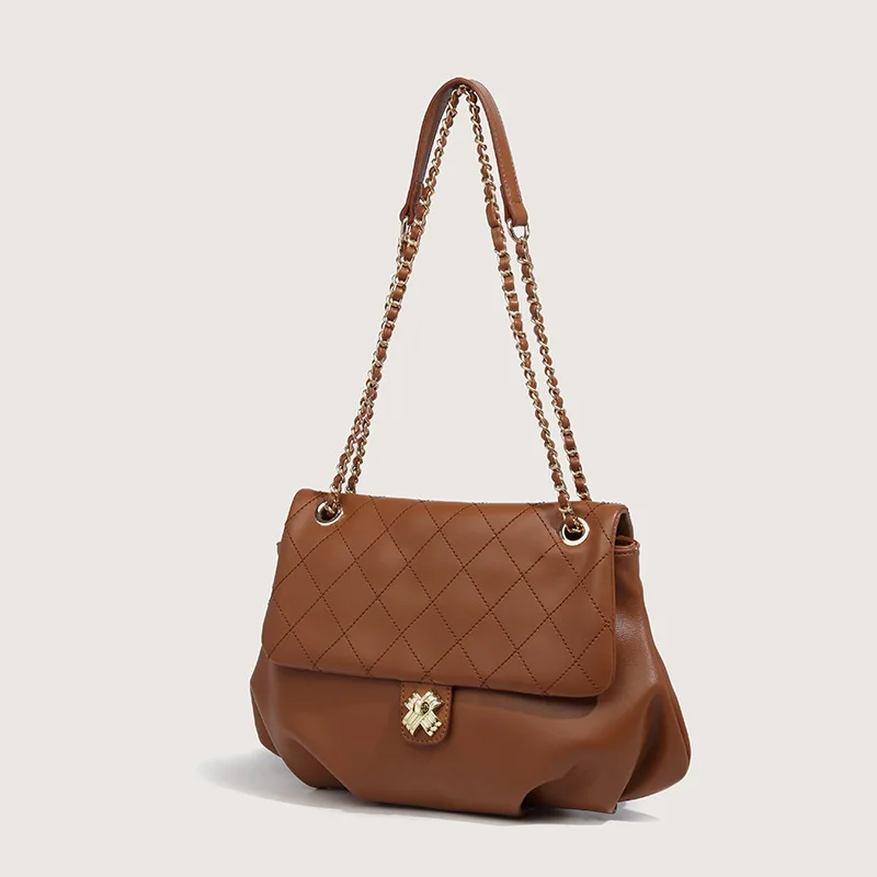 New Ringed Chain Bag for Women New Niche Large Capacity Alibaba Online Shopping Bag Fashion Versatile Ladies Cross-body Bag