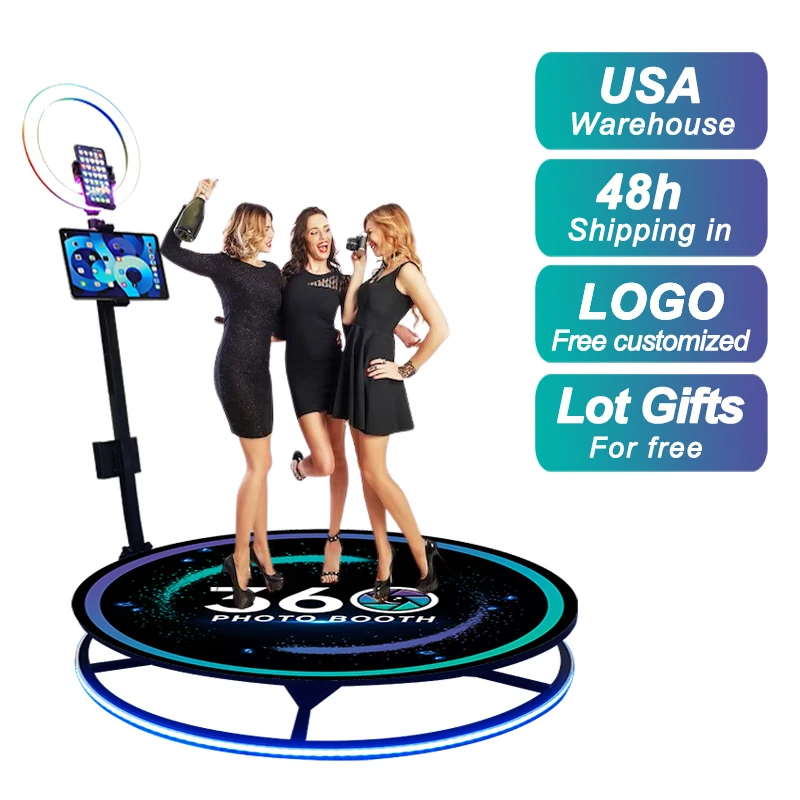 New Led Colorful Lights Tempered Glass Infinity Mirror Photo Booth Selfie Automatic Video Photobooth 360 Photo Booth - Buy 360 P