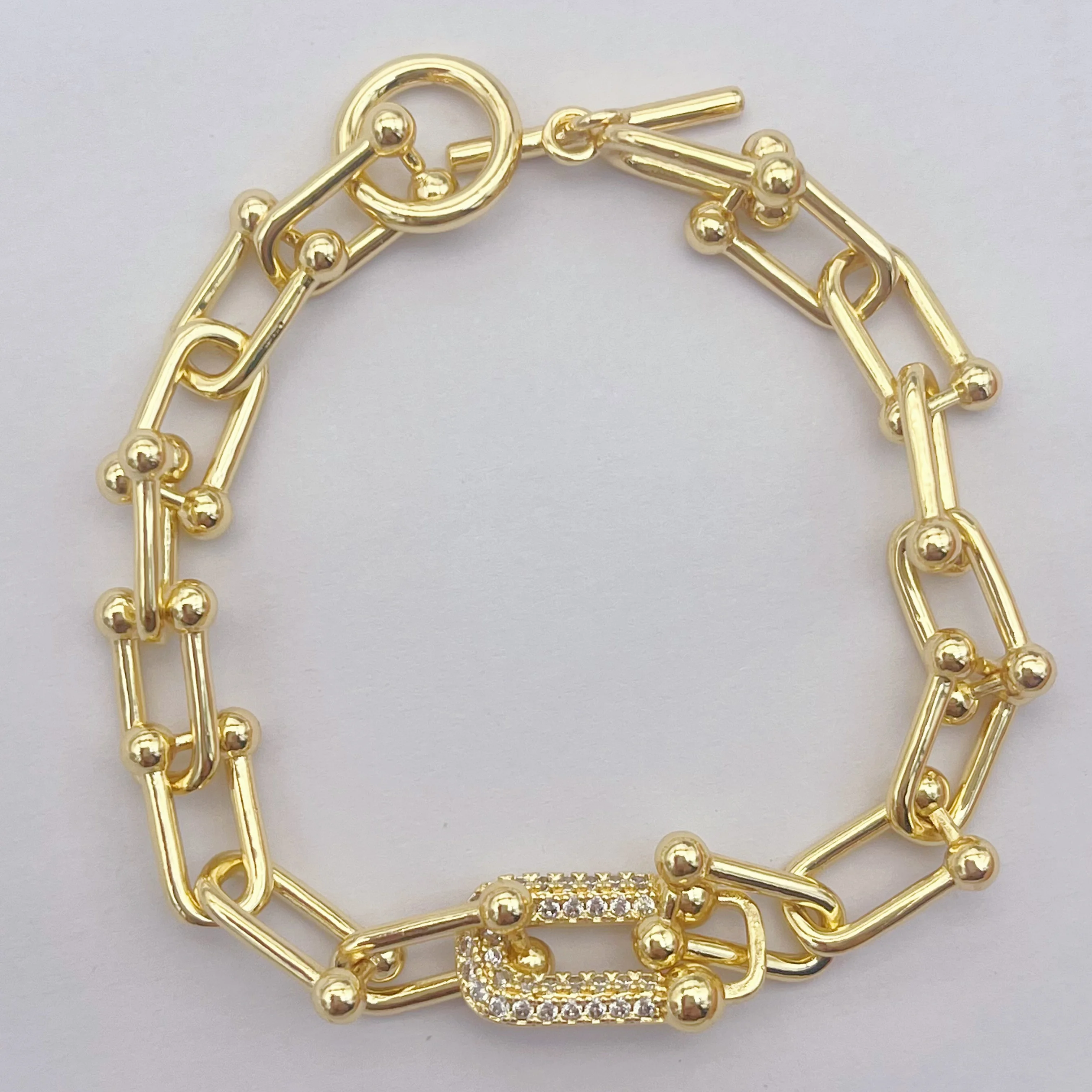 JML 14k gold oro plated wholesale classic hip-hop women bracelet elegant charms personality exquisite bracelet Mujer pulsera