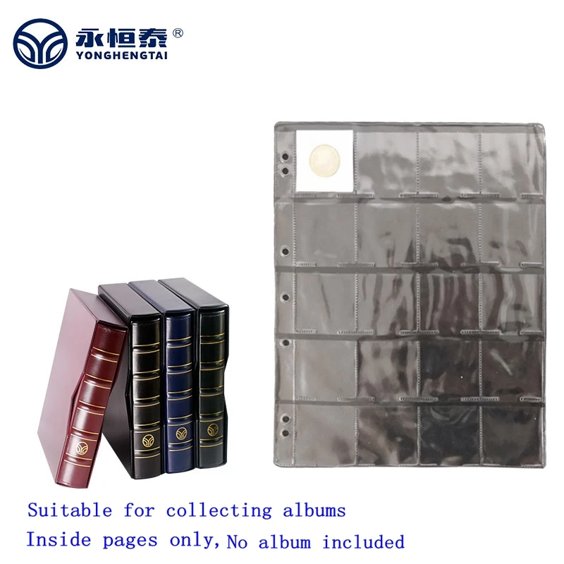 the sheets for coin flips  PVC film  album inside pages  20 pockets