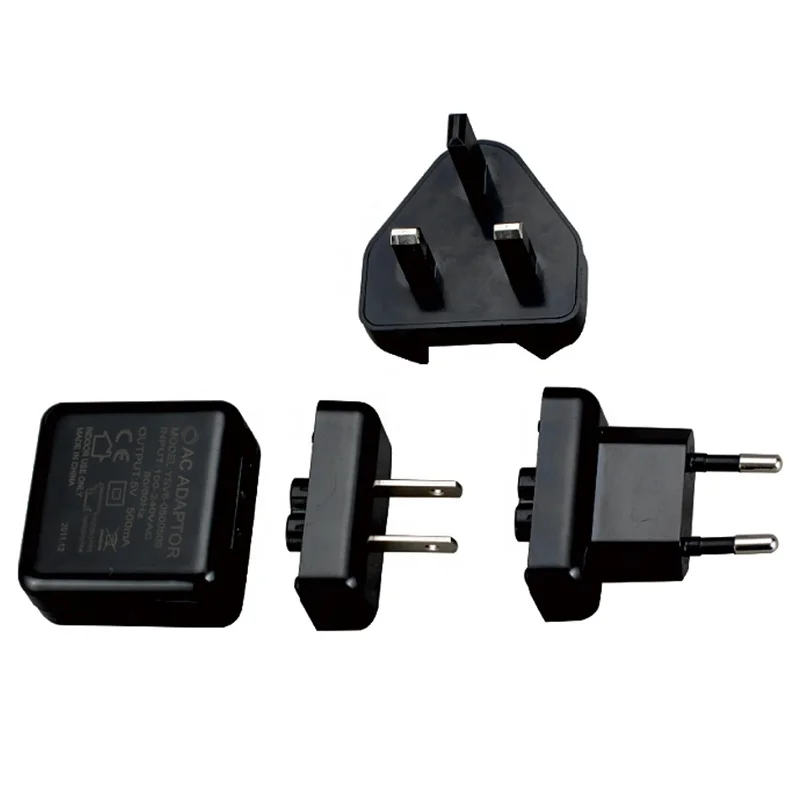 Yingjiao Portable International US EU UK Travel Adapter Universal Charger 5V 1.2A AC DC Power Adapter With USB Port