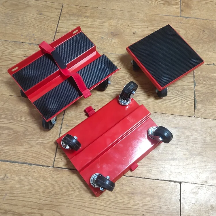 1500lbs Capacity Anti Slip Straps Firmly Attaching on Skis Snowmobile Dolly Set Roller Skate