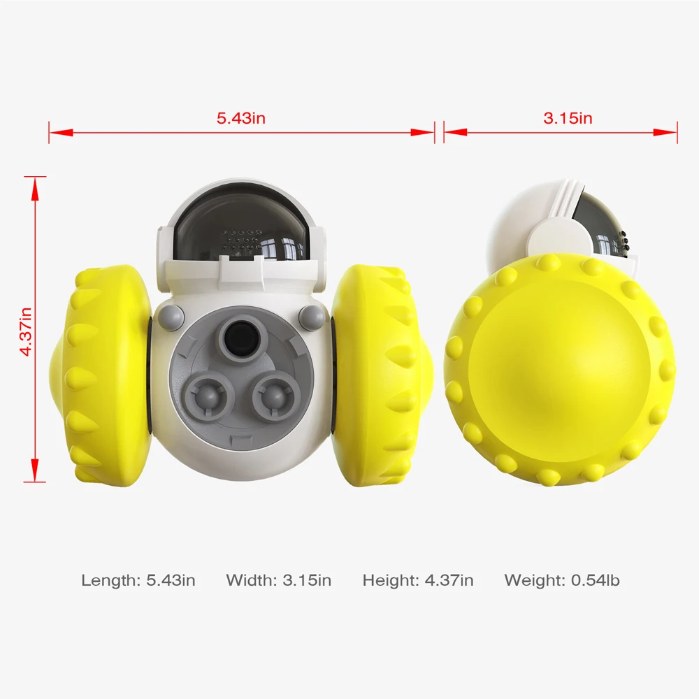 2022 New Amazon Top Seller Smart Robot Tumbler Moving Car Wheel Dog Cat Slow Feeder Teaser Toys