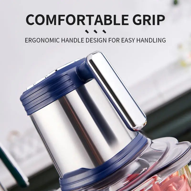 Factory price kitchen food vegetable meat chopper home best automatic mini 2l 3l stainless steel electric meat grinder for sale