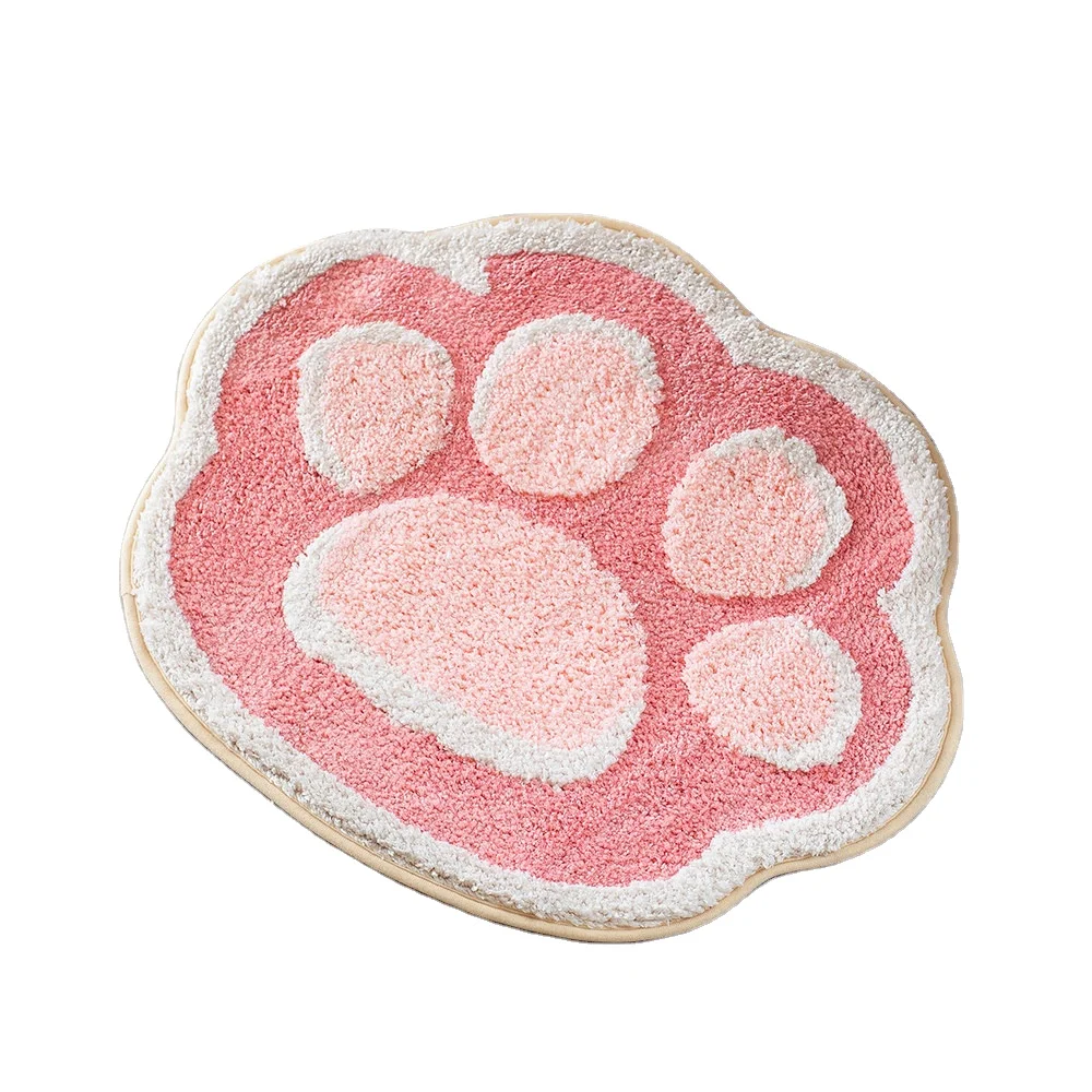Super Popular Factory Custom Logo Rug Creative Animal Cat Pad Carpet Custom Human Made Rug Shaggy Cartoon Bath Mat for Home