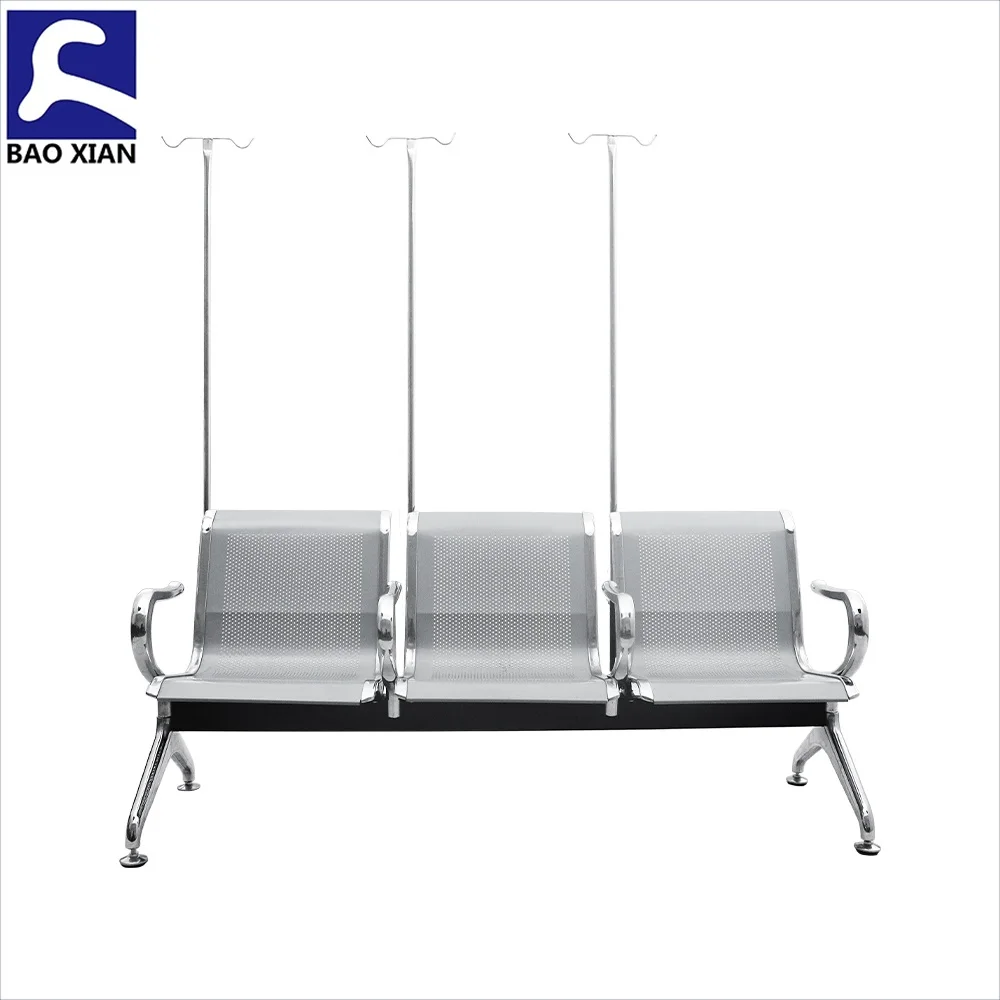 Factory Direct Sell Accept OEM Private Label Bus Station Waiting Benches 3-Seats Public Waiting Area Chair