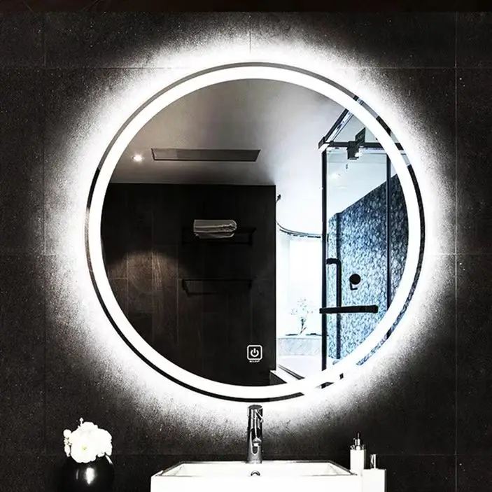 New modern high-end fashion half round wall-mounted customizable round bathroom mirror