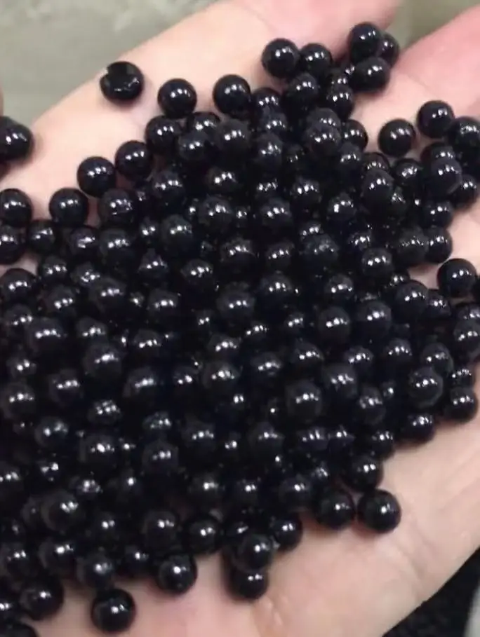 Wholesale black 4mm 6mm 8mm 10mmABS Plastic  loose boba  pearl beads for Jewelry making