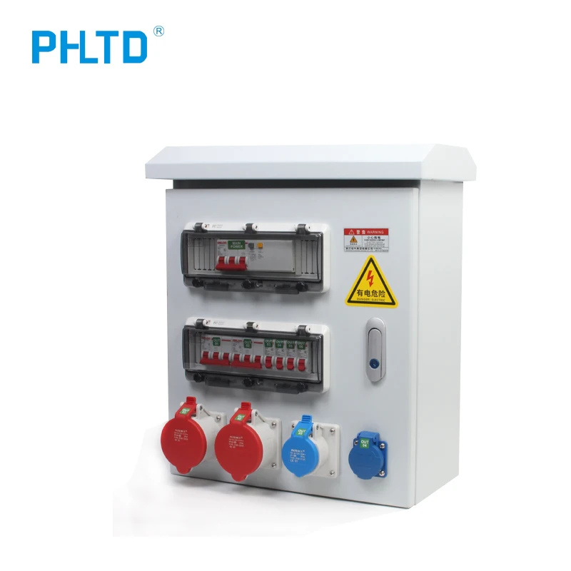 IP66 500*400*180mm 32A 5P industrial socket CEE Customized Industrial Plug Socket Outdoor Portable 3 phase Power distribution