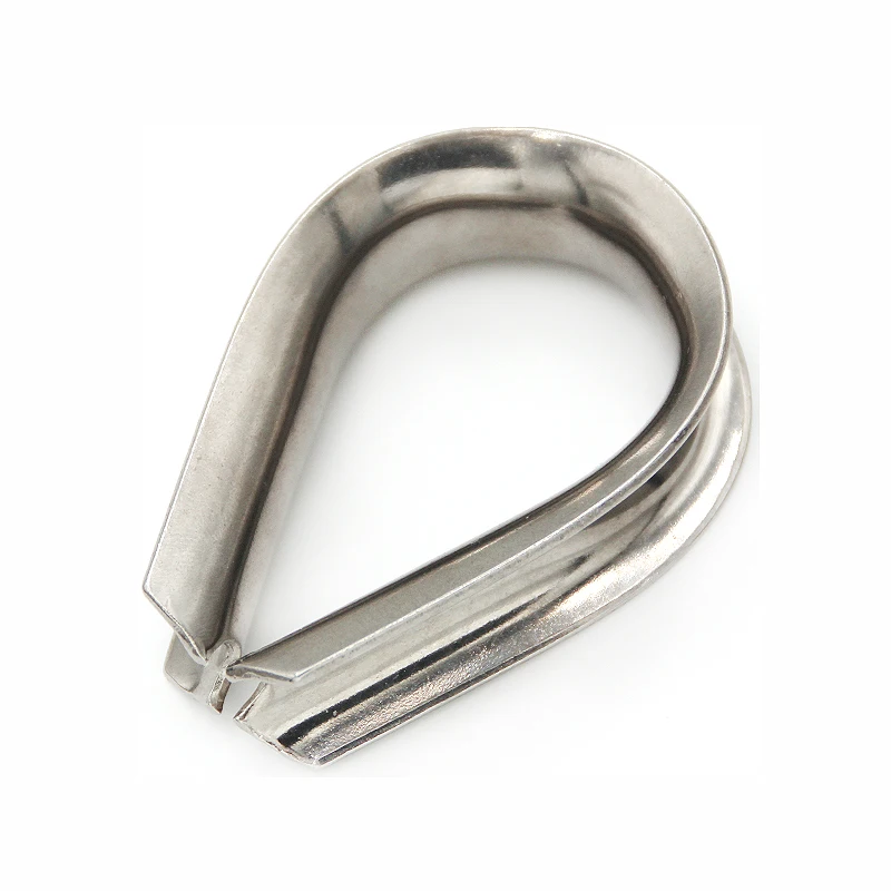 HIgh Quality DIN6899B Wire Rope Thimble 2.5MM 3.5MM 4MM 5MM 6MM 7MM 9MM 10MM 13MM Stainless Steel Cable Wire Rope Fittings