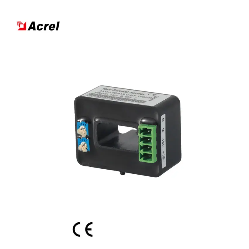 Acrel AHKC-BSA закрытый датчик тока с эффектом Холла входной ток DC 0-(50-500) выход 4-20 мА класс 1