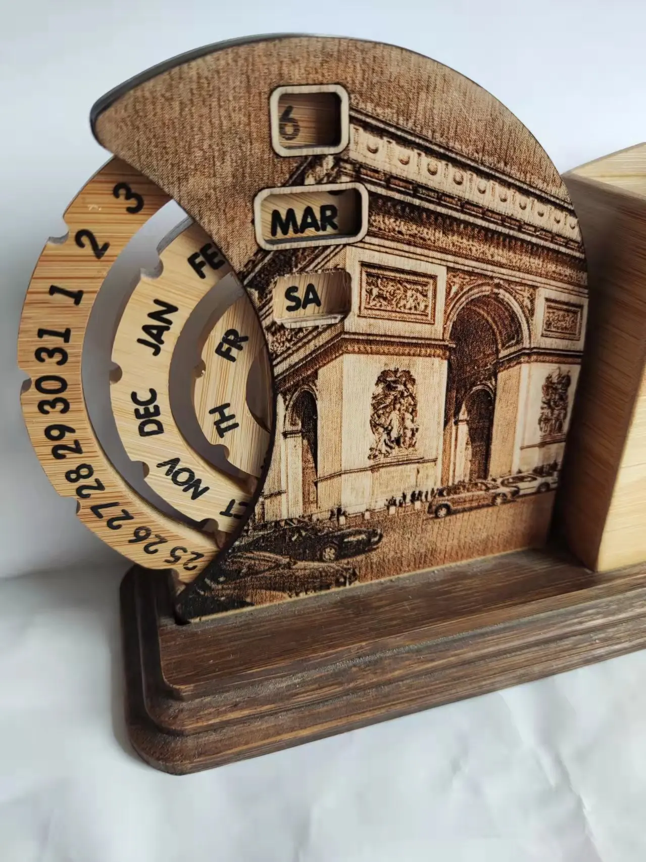 Eco-friendly desk decor wooden blocks perpetual calendar wooden perpetual calendar perpetual wooden calendar