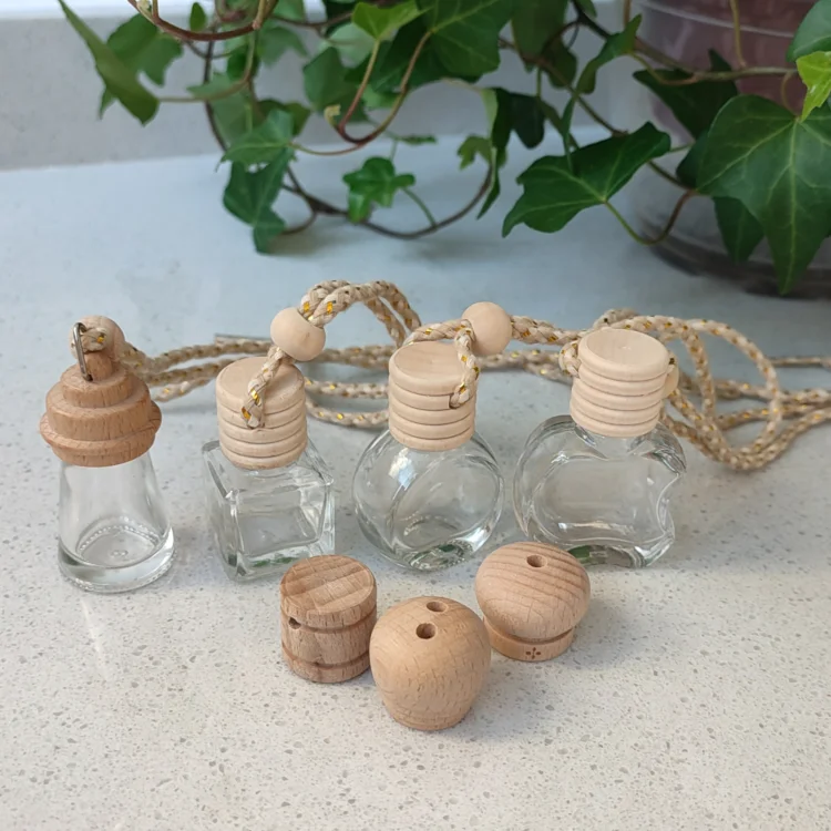 8ml  Glass Car Perfume Bottles Perfume Empty Hanging Car Diffuser Bottle