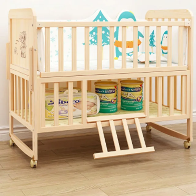 Многофункциональная деревянная cuna de bebe с роликами