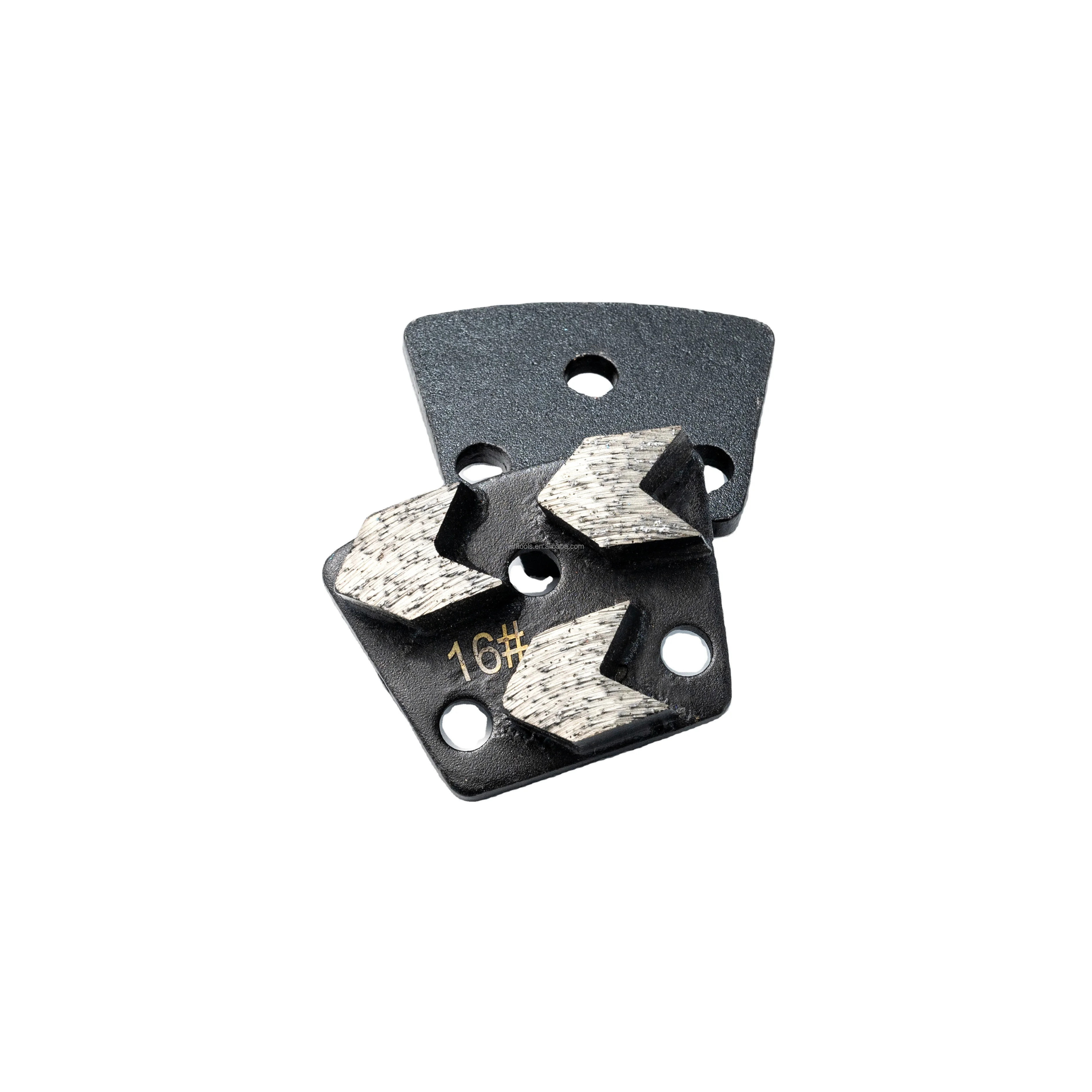 Sector Grinding Pad with 3 Arrow Diamond Segments Grinding Plate for Concrete Floor