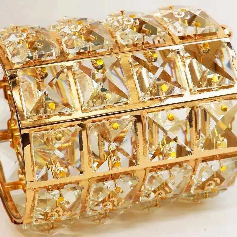 Fashion tools european silver diamond square crystal makeup brush holder