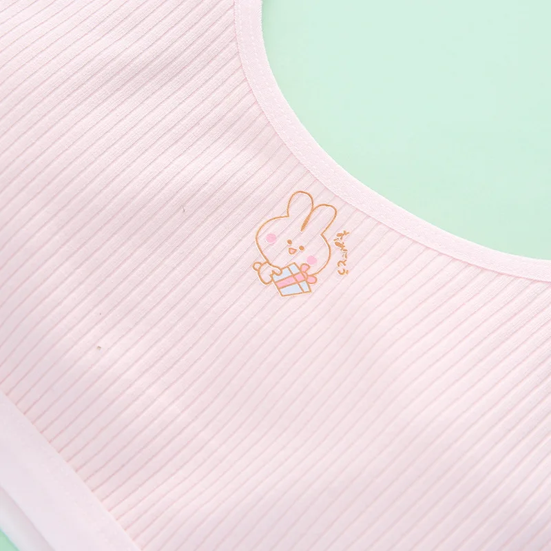 Wholesale Double-sided Cotton Bras Girls In Development Period Wide Shoulder Cotton Bra For Primary School Students