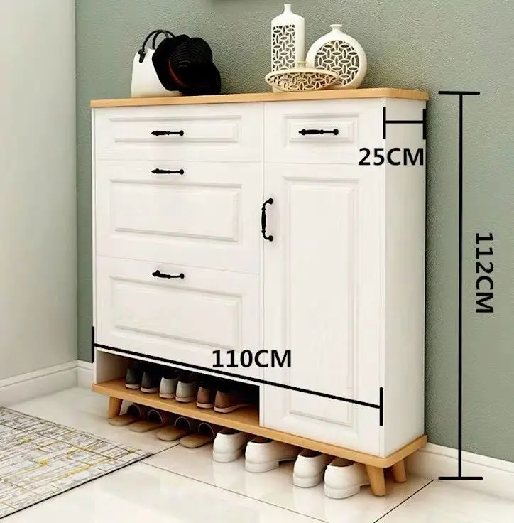 Оптовая продажа, домашняя мебель, белая деревянная коробка для обуви, Современная дышащая стойка для обуви, шкаф, комод