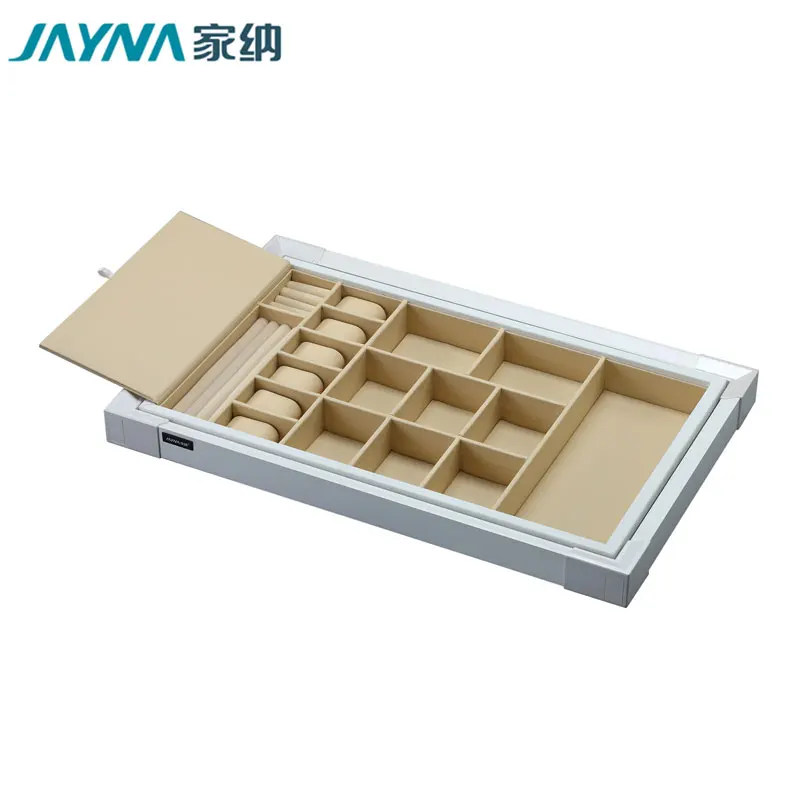 JAYNA Hot Sale PU Organizer Closet storage box Luxury Jewelry Tray