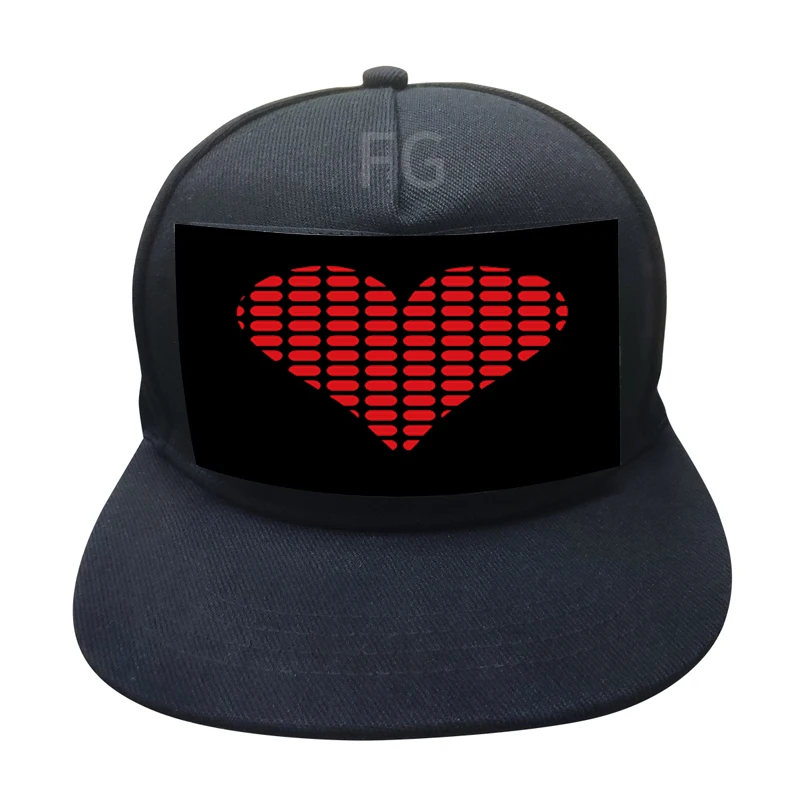 new design led caps party favor general size washable animation led hats