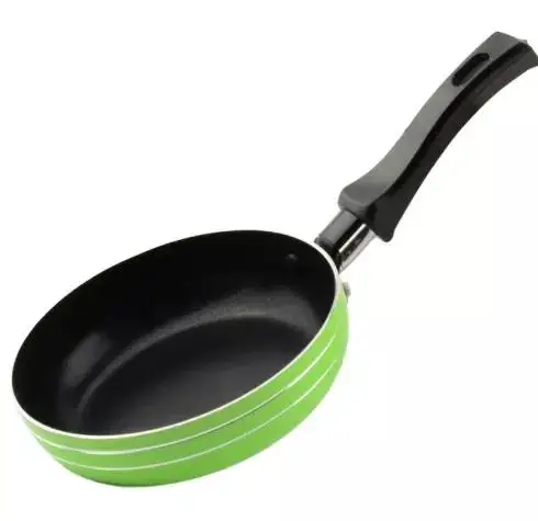 Huochu Cheap Price 12 CM Pressed Nonstick Aluminum Mini Egg Frying Pan for Home Kitchen Cooking