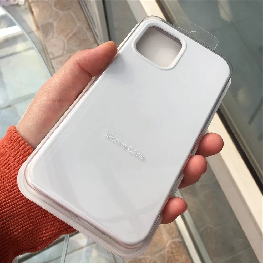 WITH BOX Original Liquid Silicone Case For iPhone 11 12  13 pro XS Max XR X Cases For iPhone 7 8 plus 6 6S 12 SE 360 Full Cover