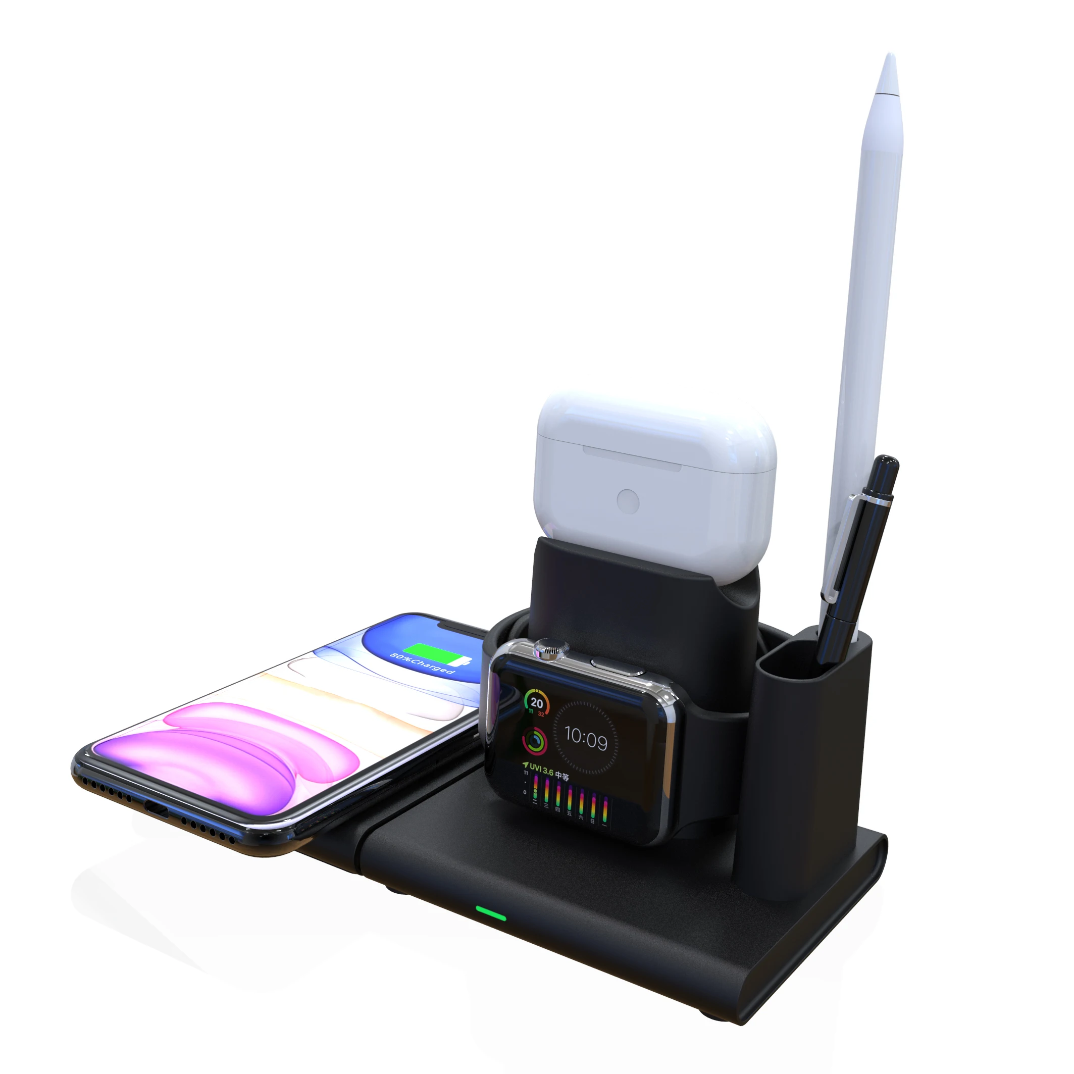 Smacat newest design multi-functional Wireless charging station for iPhone, AirPods, Apple watch and Apple pencil