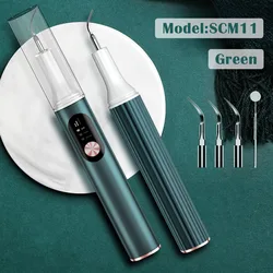 Electric Household Calculus Remover Portable Tooth Cleaner Ultrasonic Dental Scaler with LED spotlight