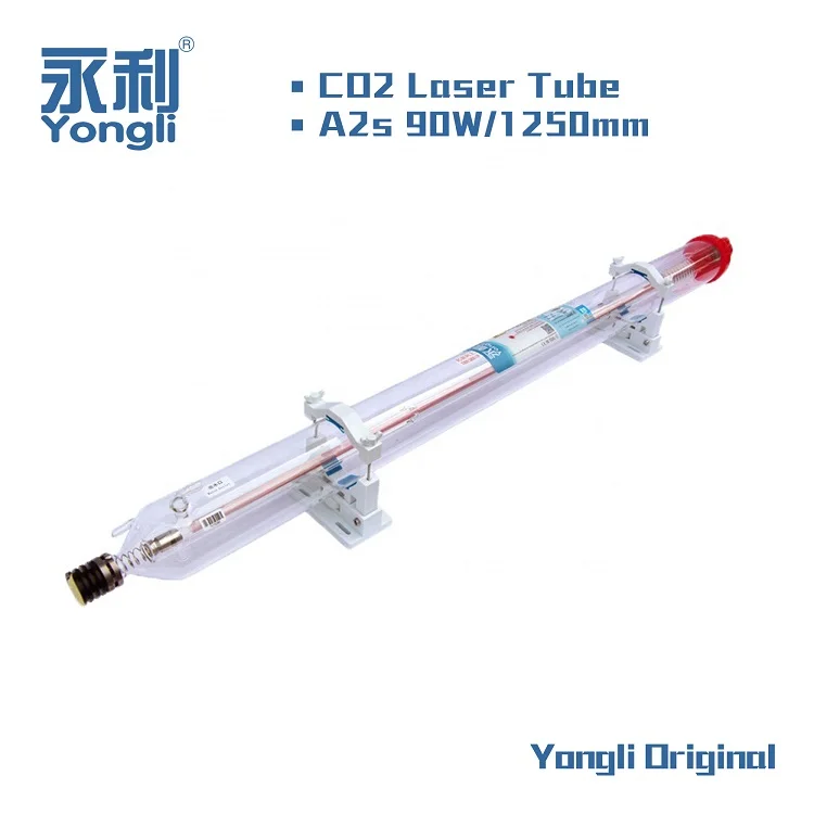 Yongli 90w Max 100w 1250mm Dia. 80mm Glass Laser Tube with Metal Head Easy Connected 18 Months Warranty