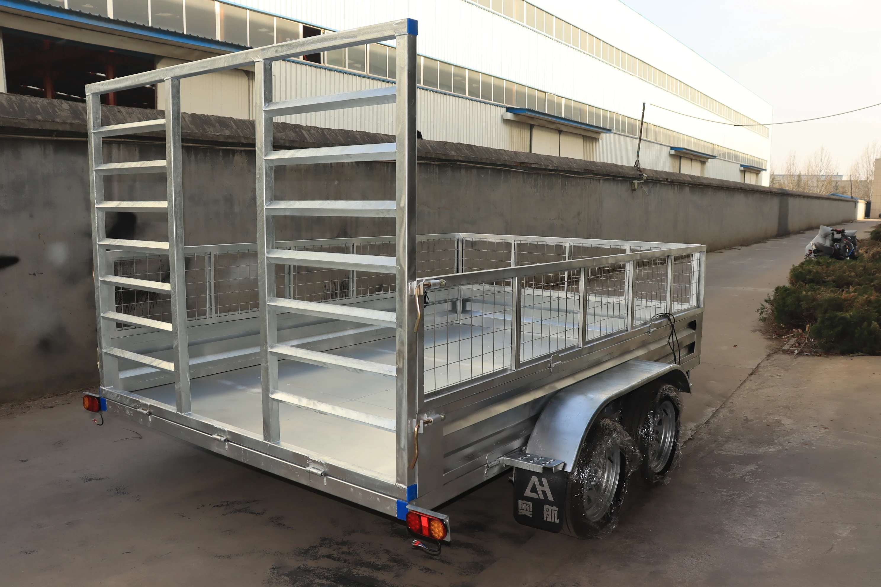 8x5 9x5 10x5 10x6 12x6 tandem axle box trailer with hot dip galvanized treatment