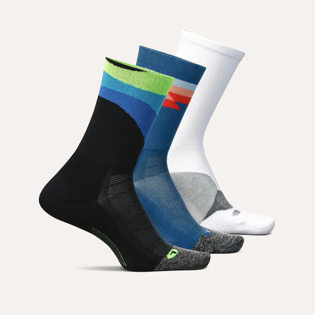 Cushioned Crew Training Athletic Socks Men Combed Cotton Moisture Wicking Breathable Performance Black Socks