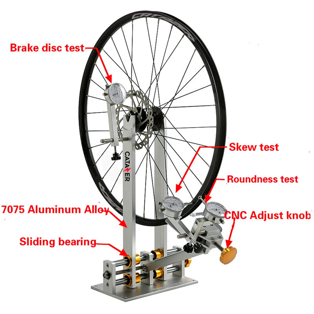Professional Bicycle Wheel Truing Stand With Dial Indicator Gauge Set MTB Road Bicycle Repair Tools 7075 Aluminum Alloy