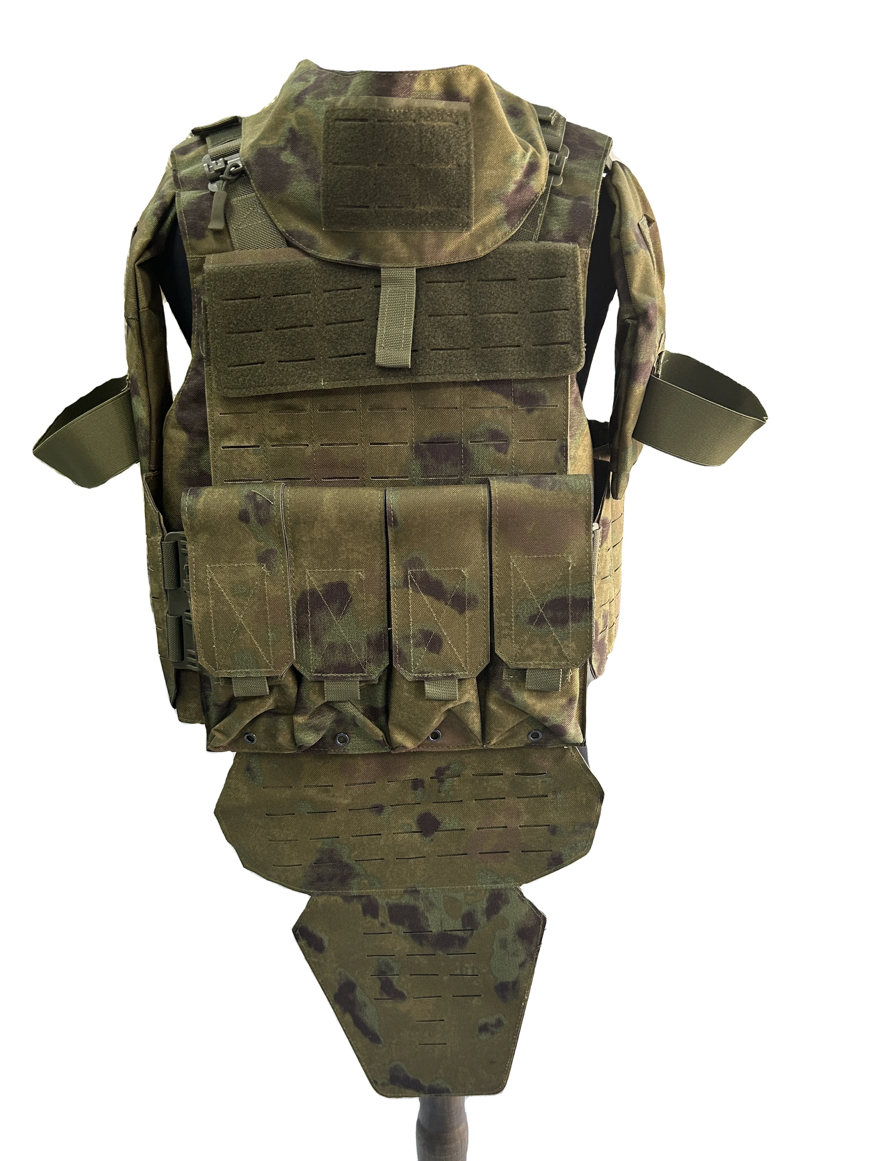 Hot Sale Coyote Full-Body Tactical Vest with 4 Mag Pouches and Plate Carrier Personal Defense Gear for Self-Defense