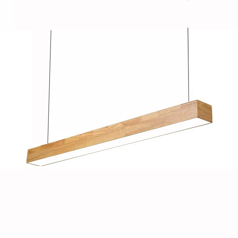 led linear luminaire Factory direct wood grain color profile pendant hanging led lights for office shop light